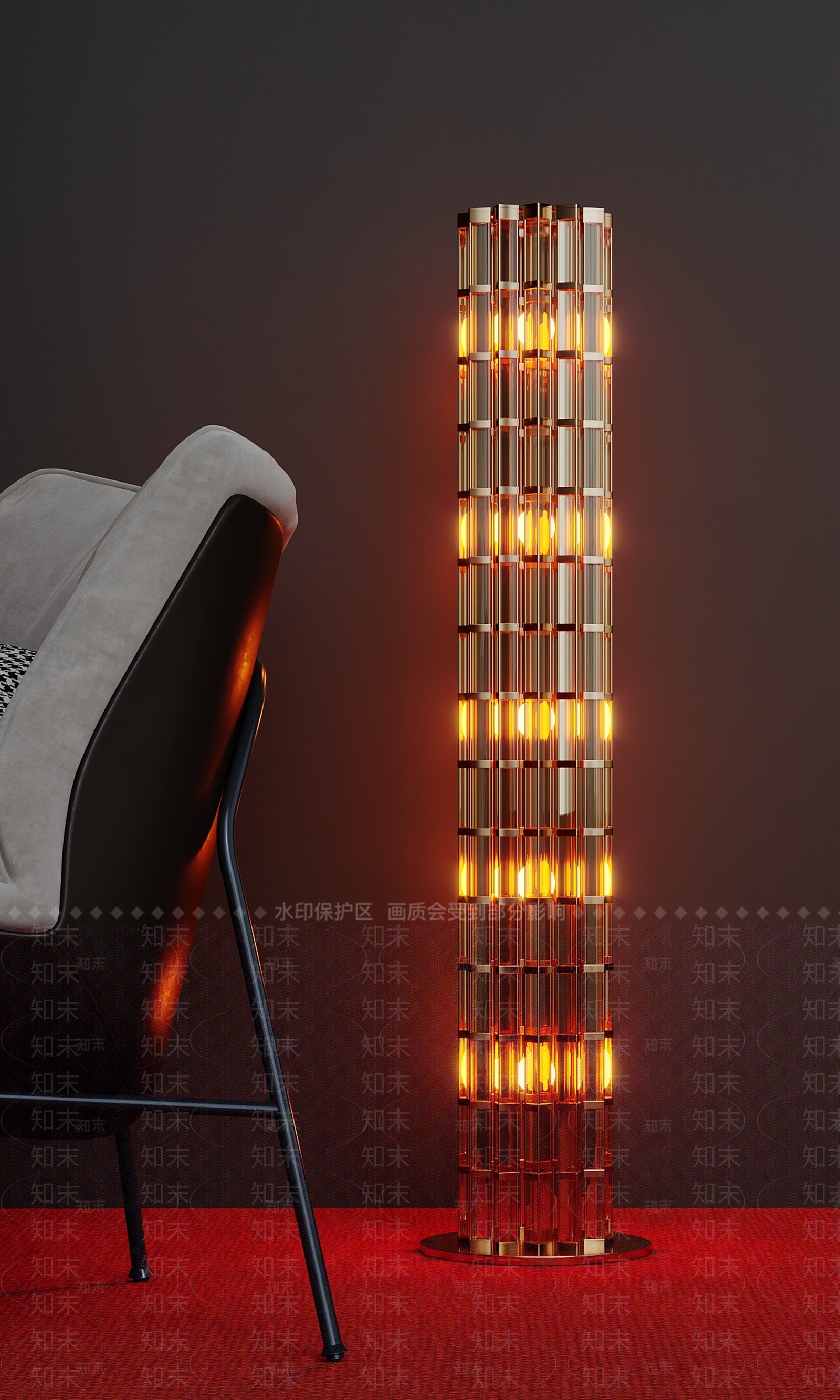 现代轻奢落地灯3D模型下载【ID:1171467458】