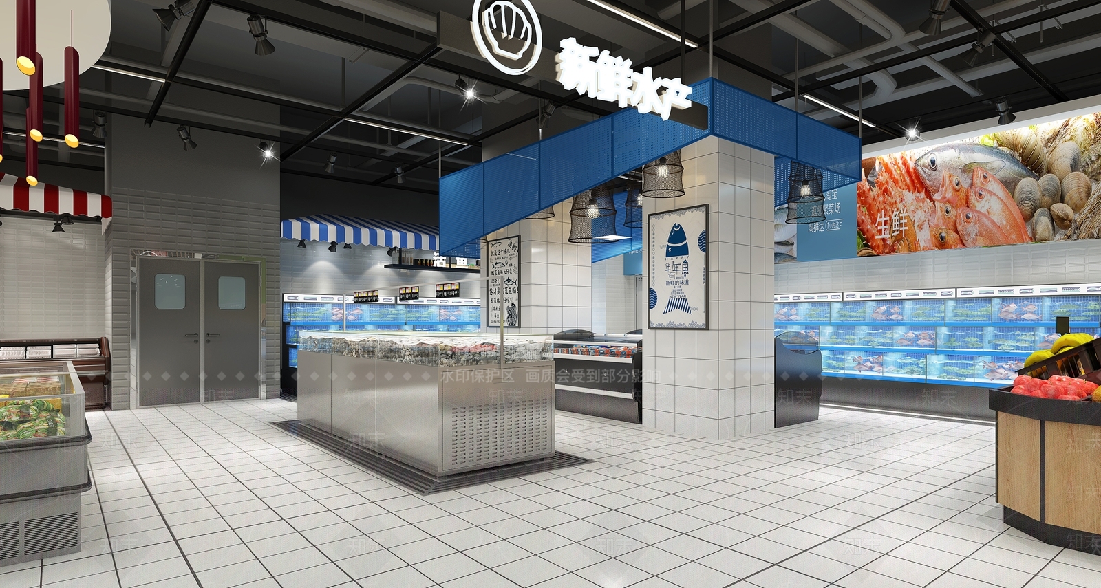 现代超市3D模型下载【ID:1171471592】