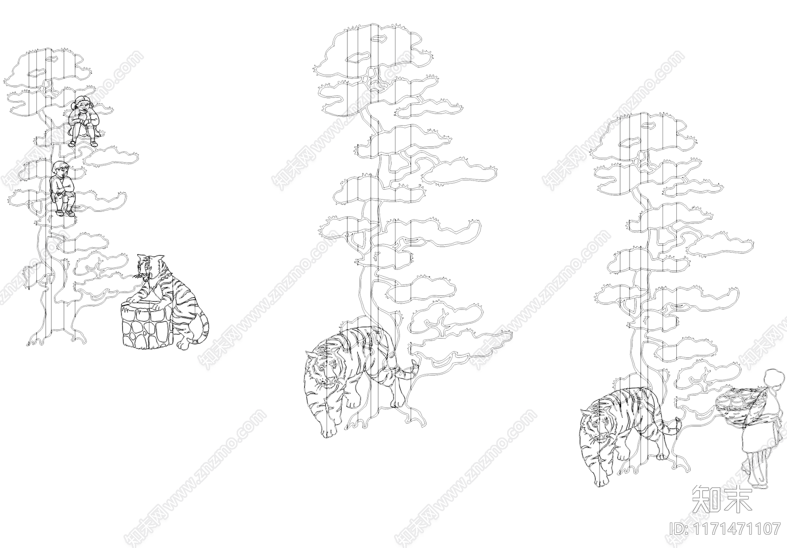 现代综合植物图库cad施工图下载【ID:1171471107】