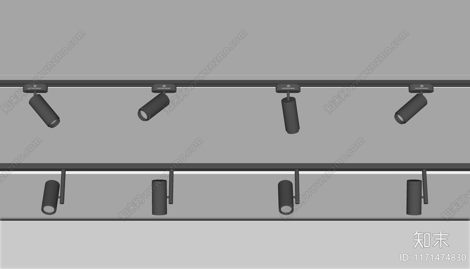 现代筒灯射灯SU模型下载【ID:1171474830】