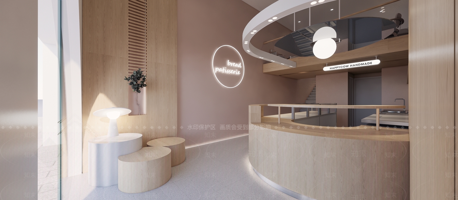 现代极简甜品面包店SU模型下载【ID:1171476013】