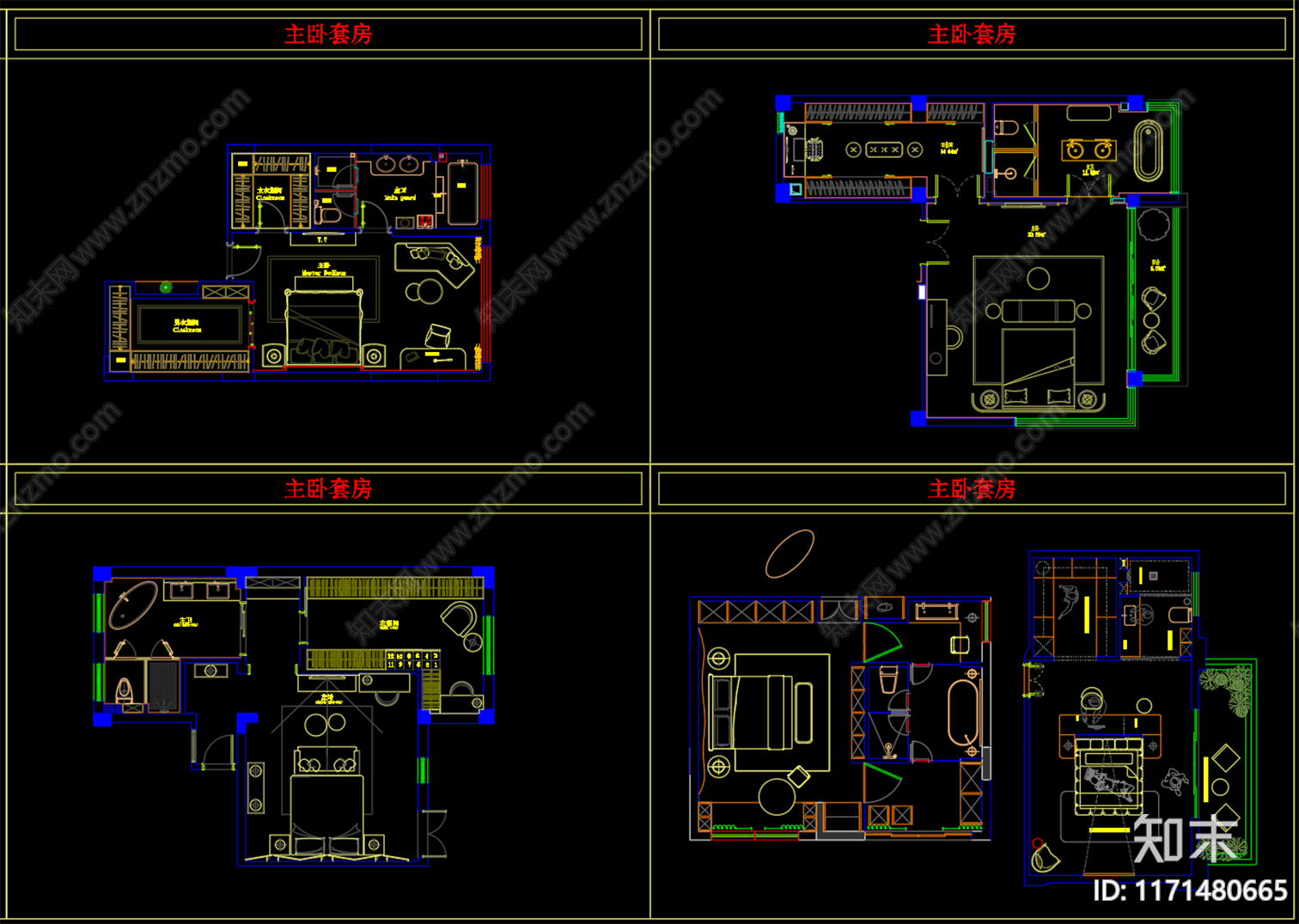 整体家装空间施工图下载【ID:1171480665】