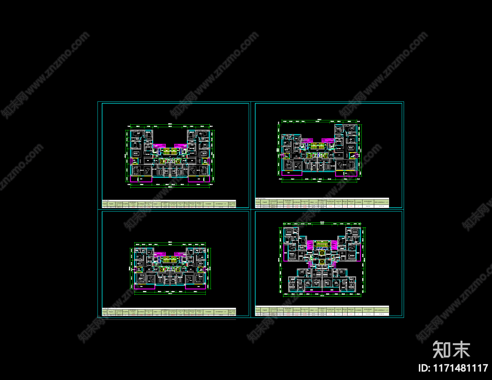 现代住宅楼建筑cad施工图下载【ID:1171481117】