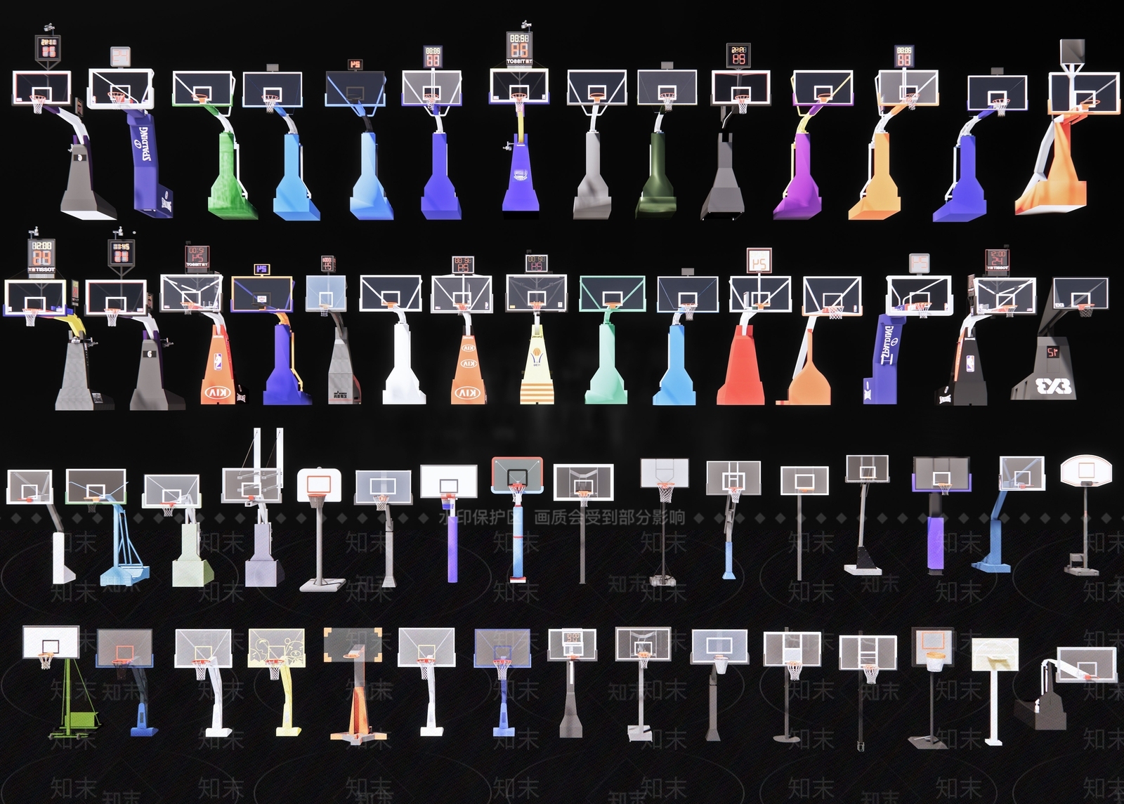 篮球架3D模型下载【ID:1171486195】