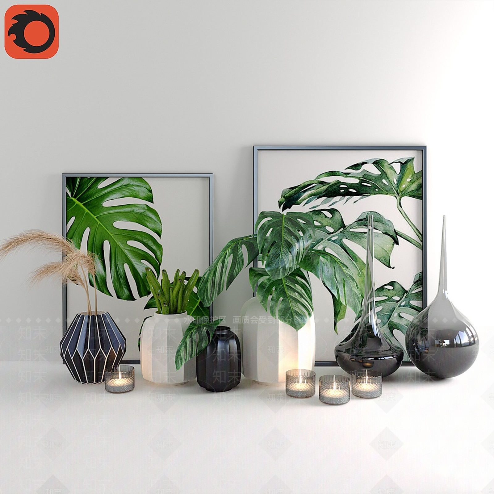 摆件组合3D模型下载【ID:1171486764】