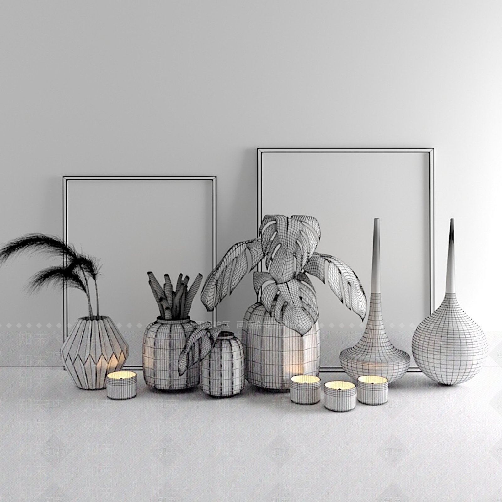 摆件组合3D模型下载【ID:1171486764】