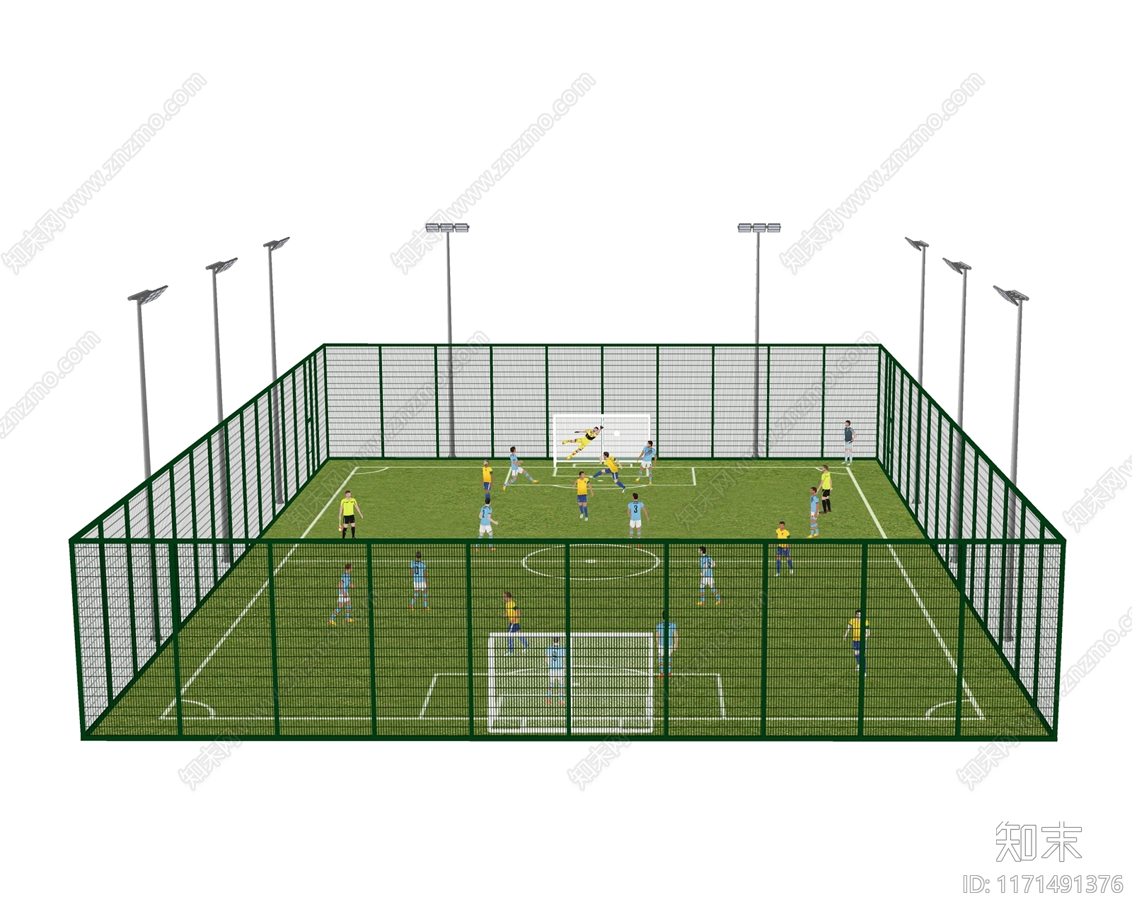 现代足球场SU模型下载【ID:1171491376】