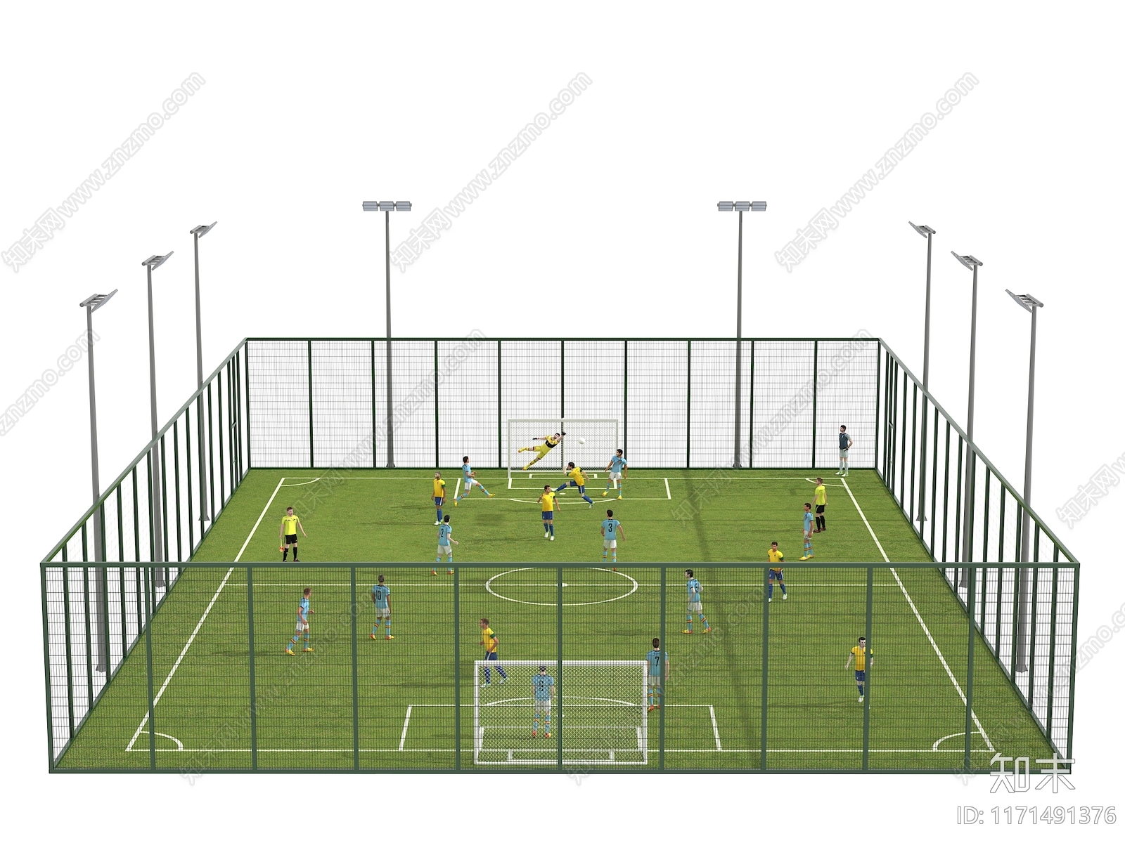 现代足球场SU模型下载【ID:1171491376】