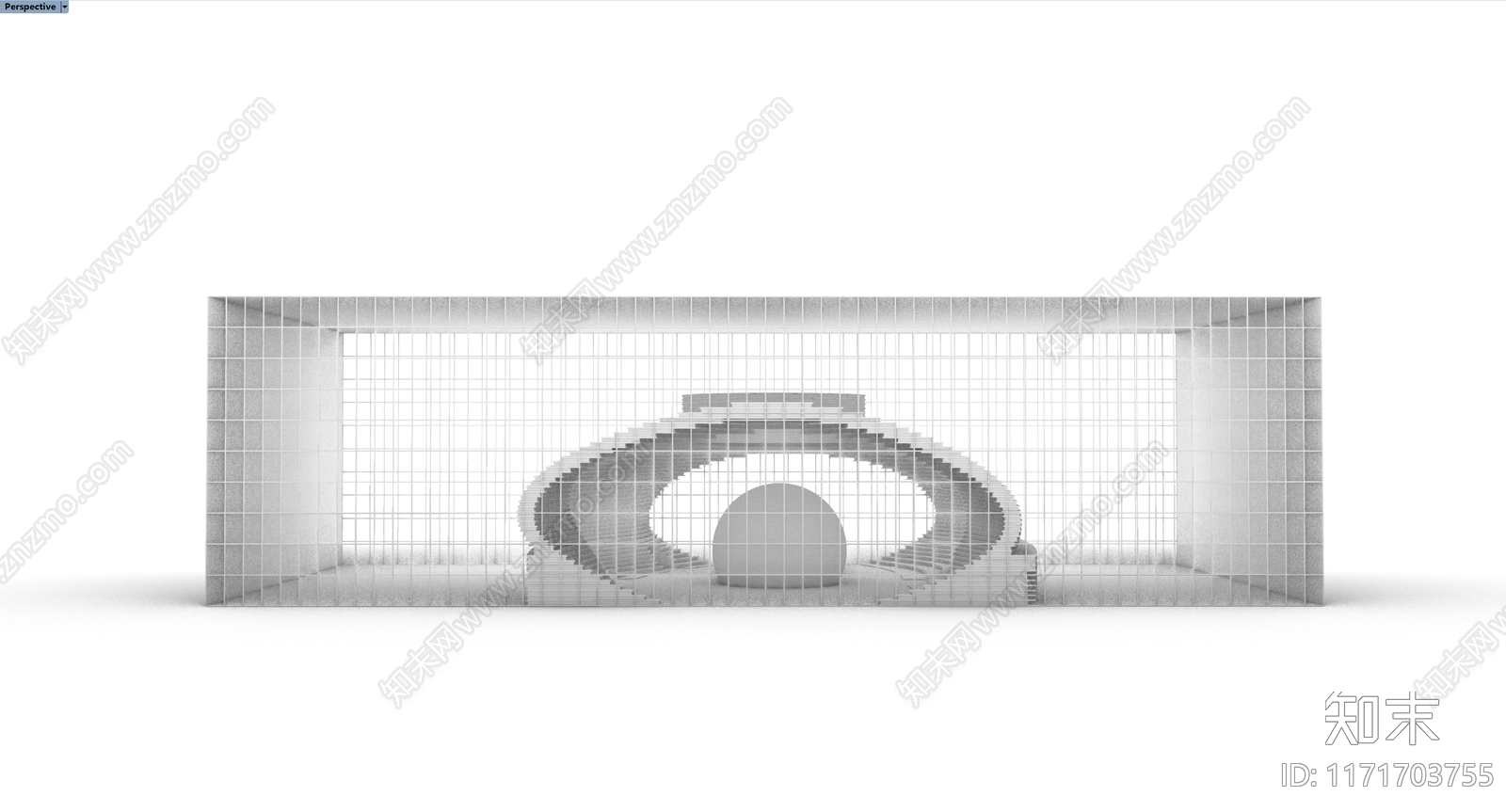 现代图书馆建筑SU模型下载【ID:1171703755】