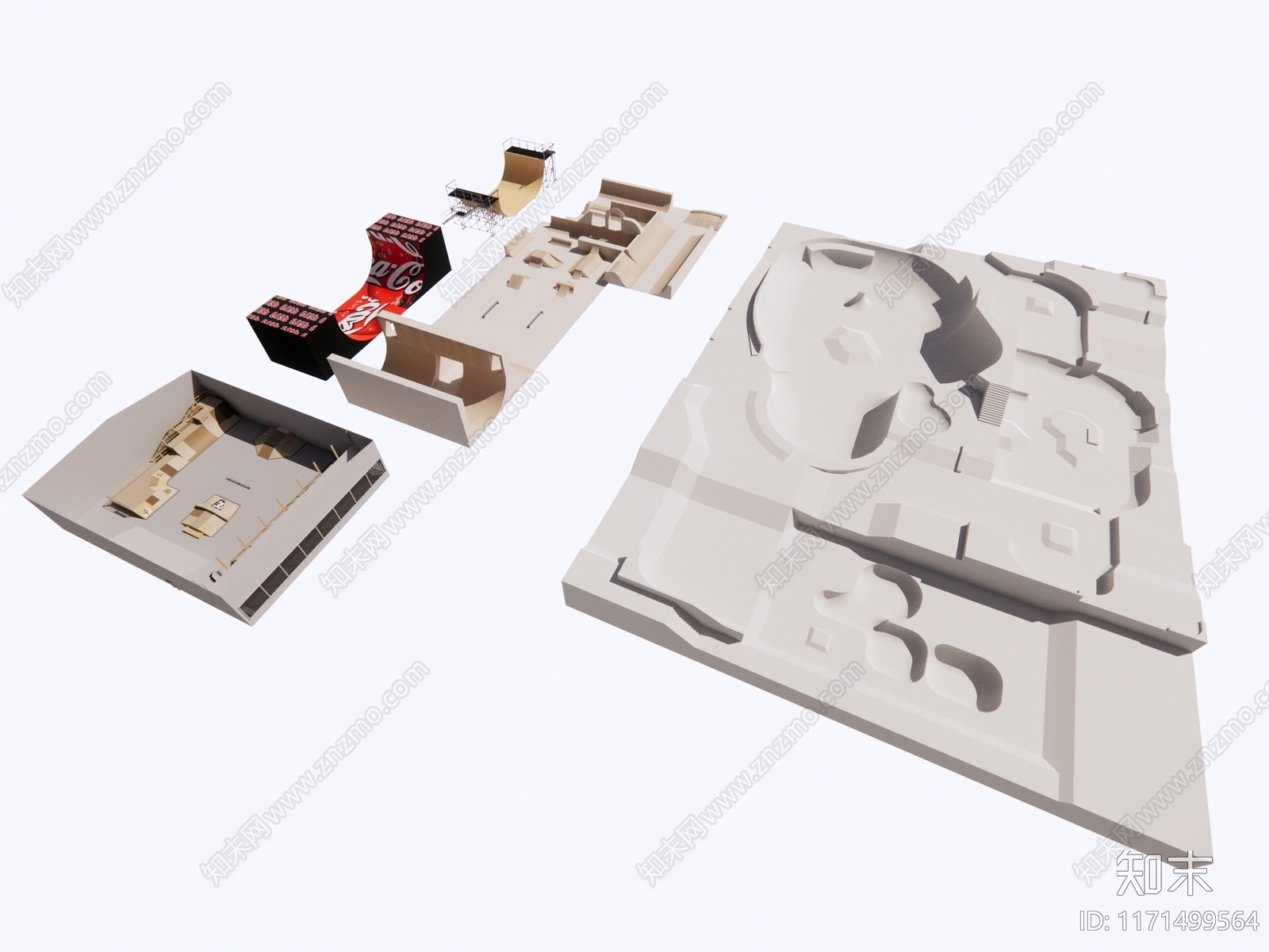 现代简约体育建筑SU模型下载【ID:1171499564】