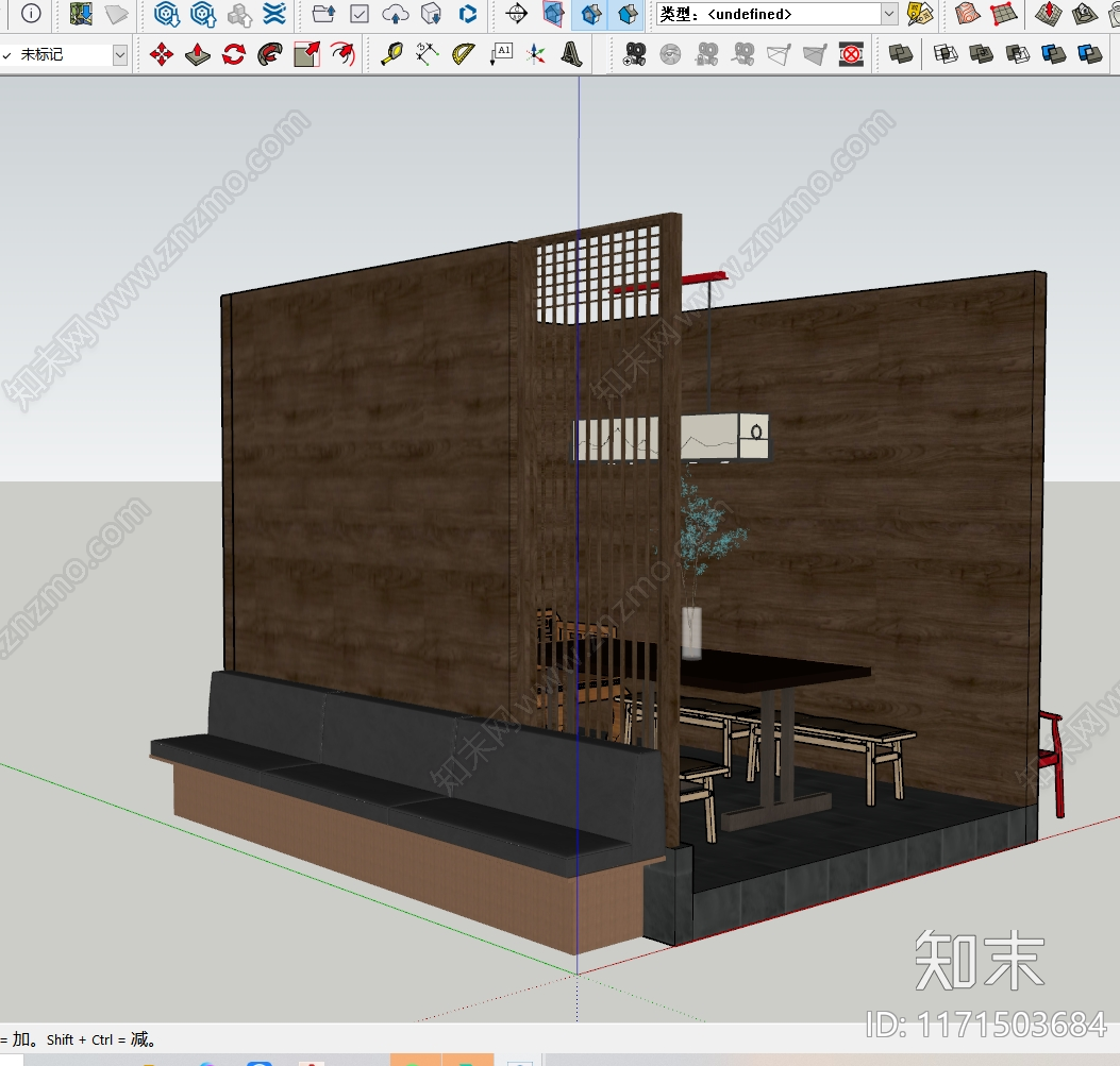 中式茶餐厅SU模型下载【ID:1171503684】