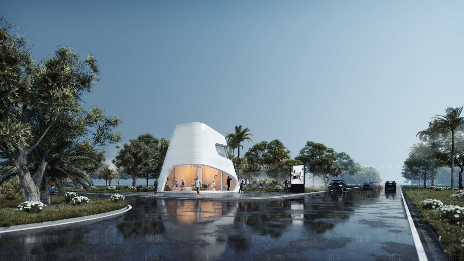 现代风格建筑SU模型下载【ID:1171640742】