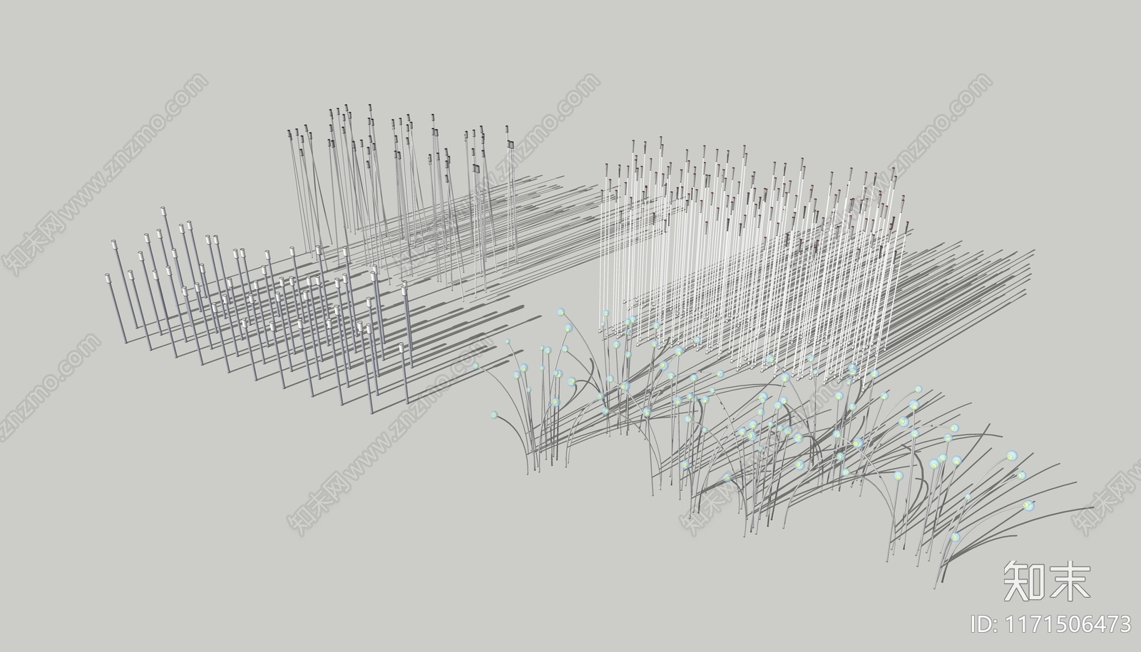 现代景观灯SU模型下载【ID:1171506473】