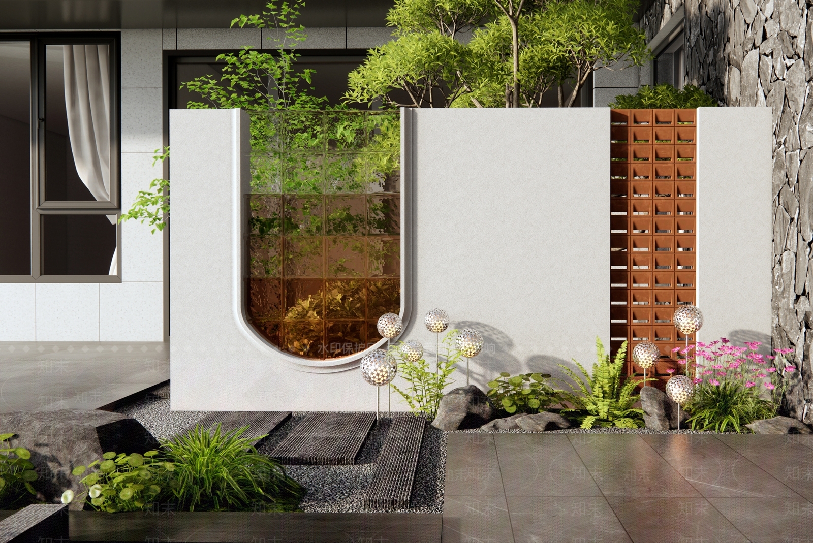 现代景墙3D模型下载【ID:1171507878】