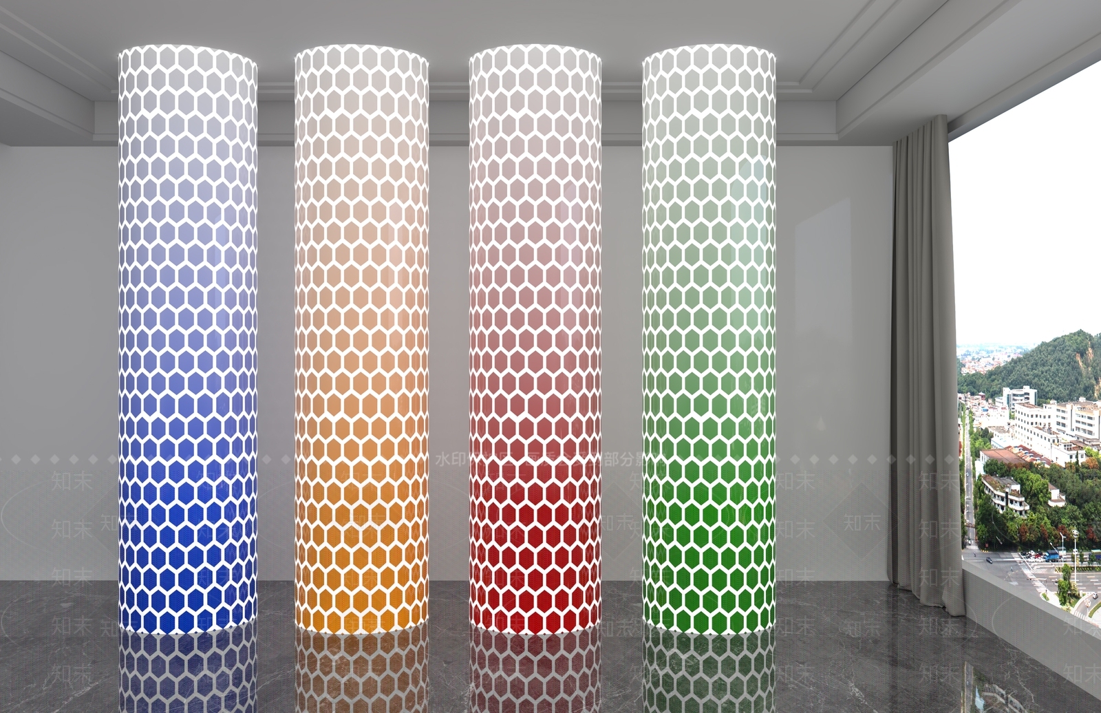 现代柱子3D模型下载【ID:1171514484】