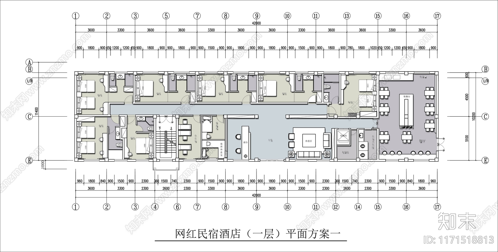 现代民宿施工图下载【ID:1171518813】