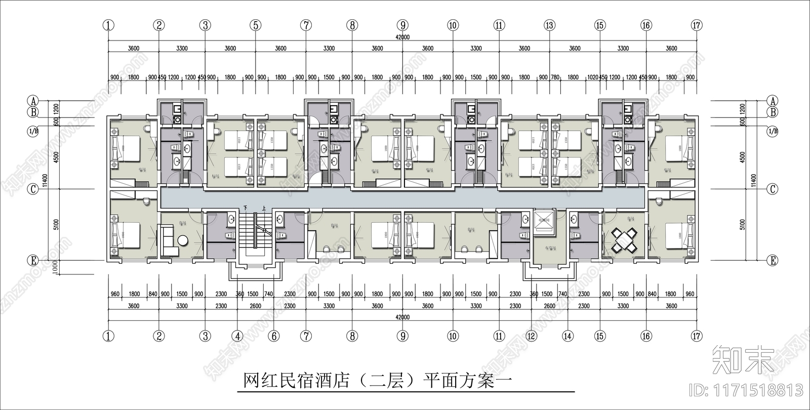 现代民宿施工图下载【ID:1171518813】