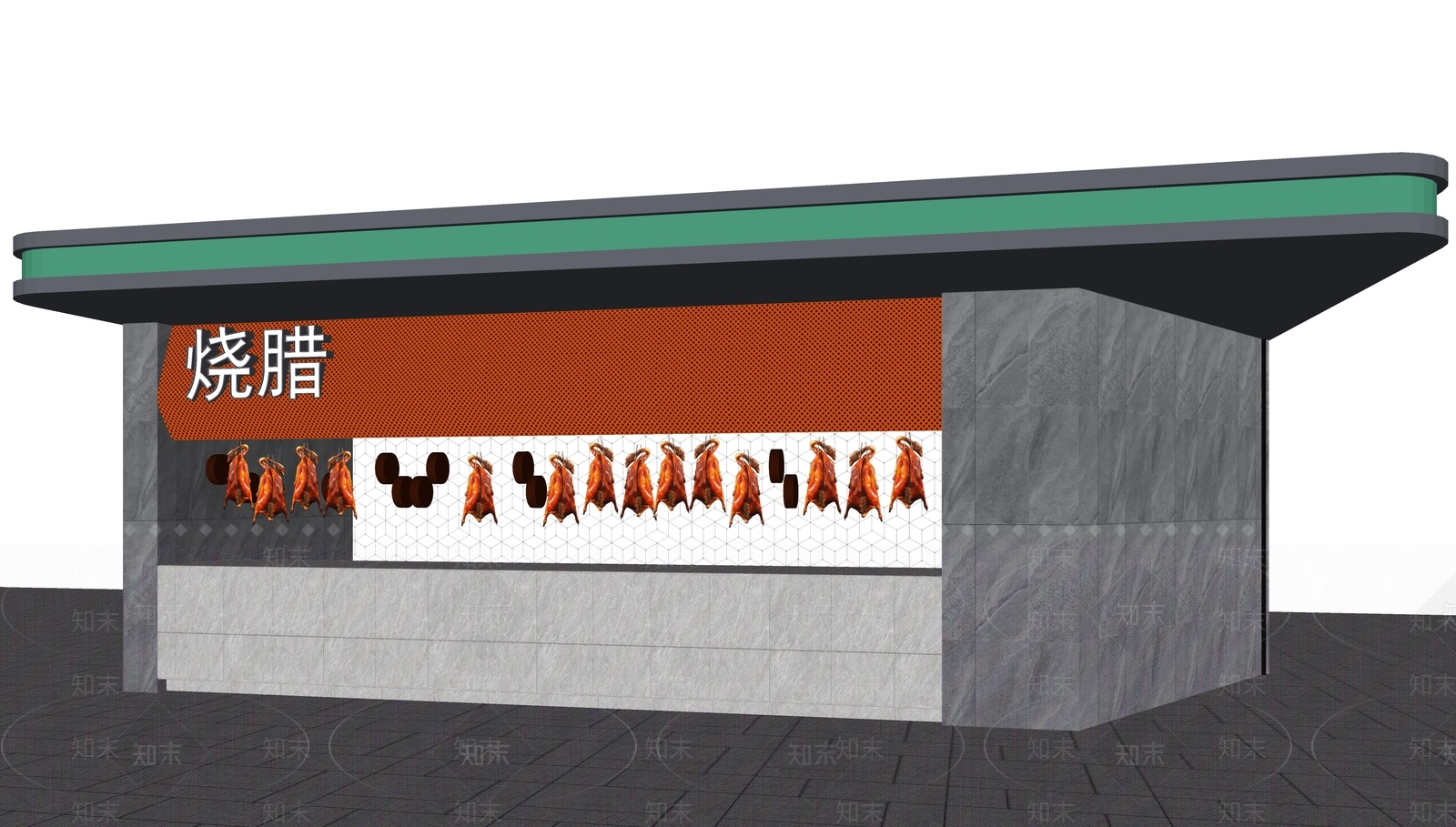 现代餐饮建筑SU模型下载【ID:1171525050】
