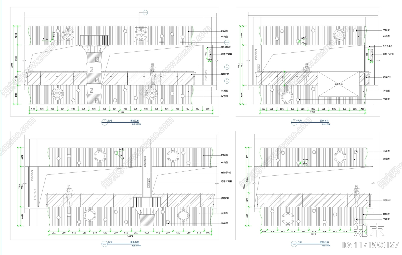 现代商场cad施工图下载【ID:1171530127】