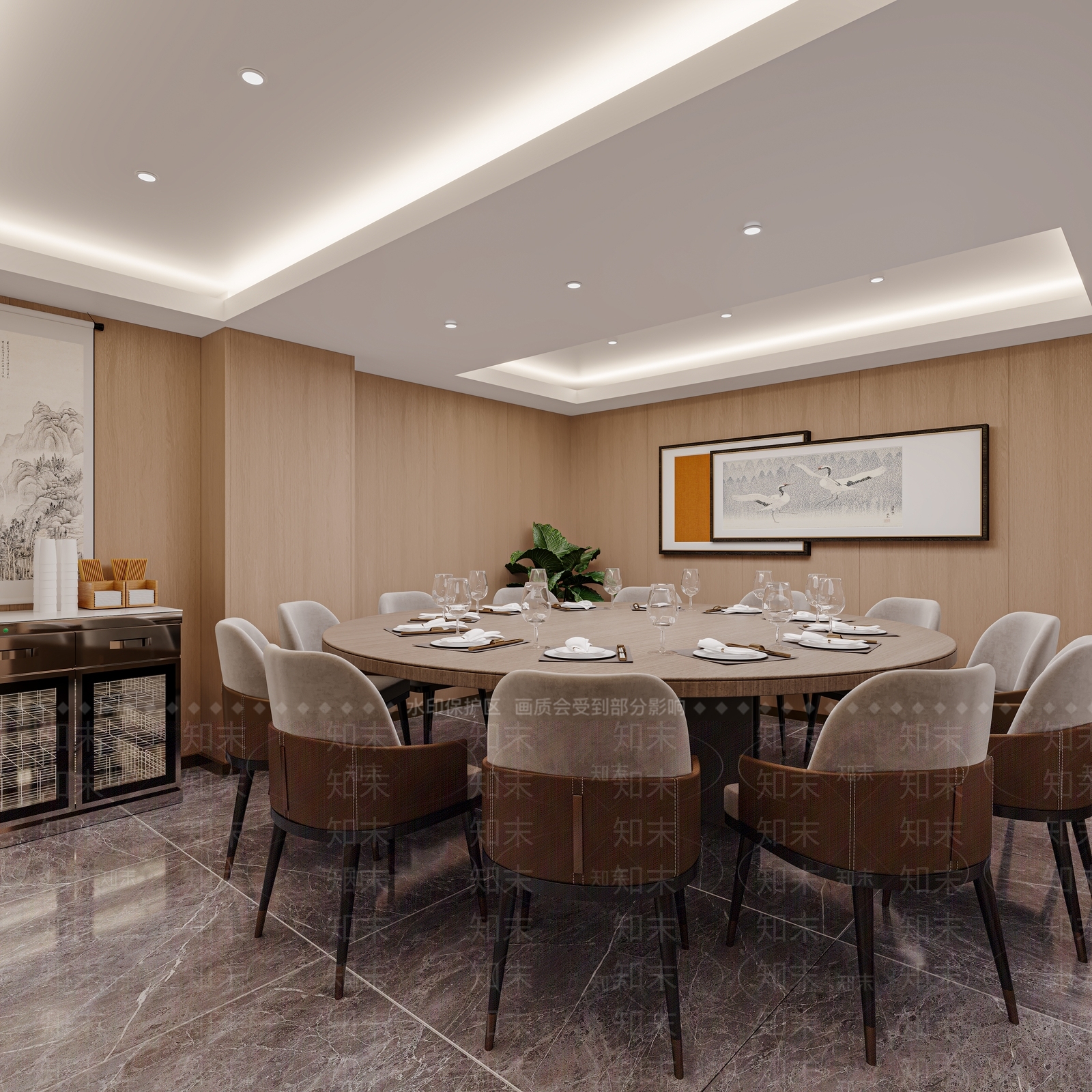 新中式包厢3D模型下载【ID:1171532823】