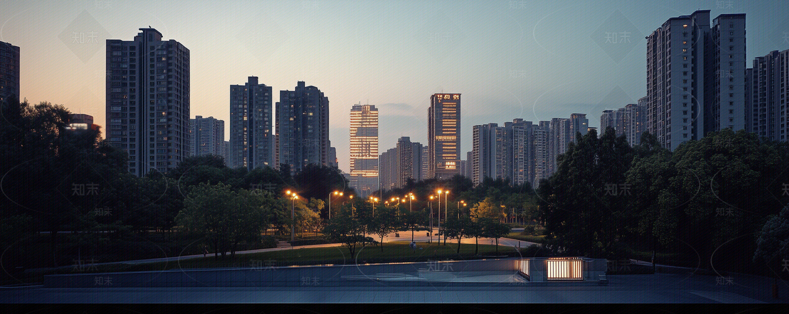 现代城市外景贴图下载【ID:1171532704】