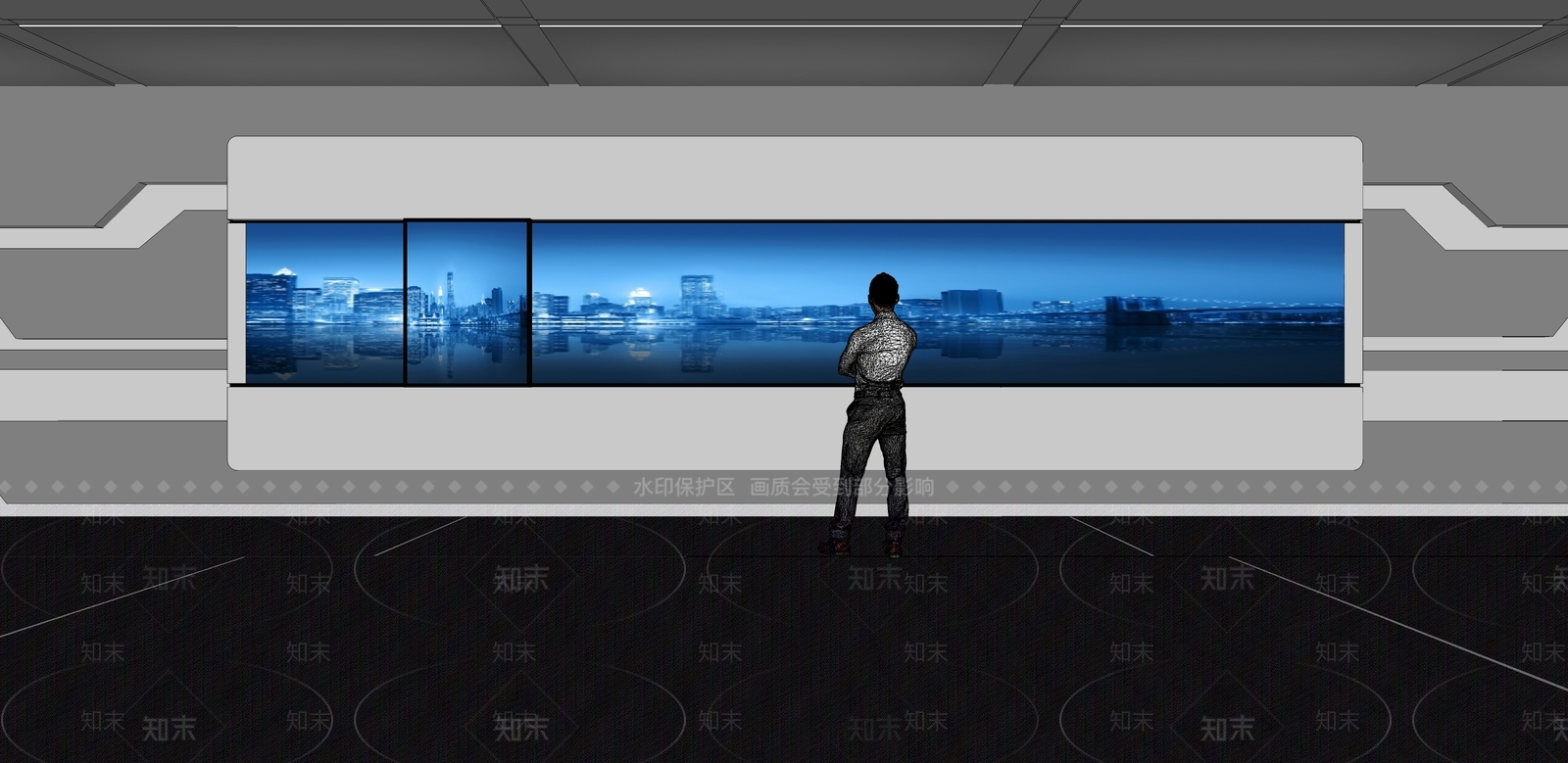 现代科技展厅SU模型下载【ID:1171537360】