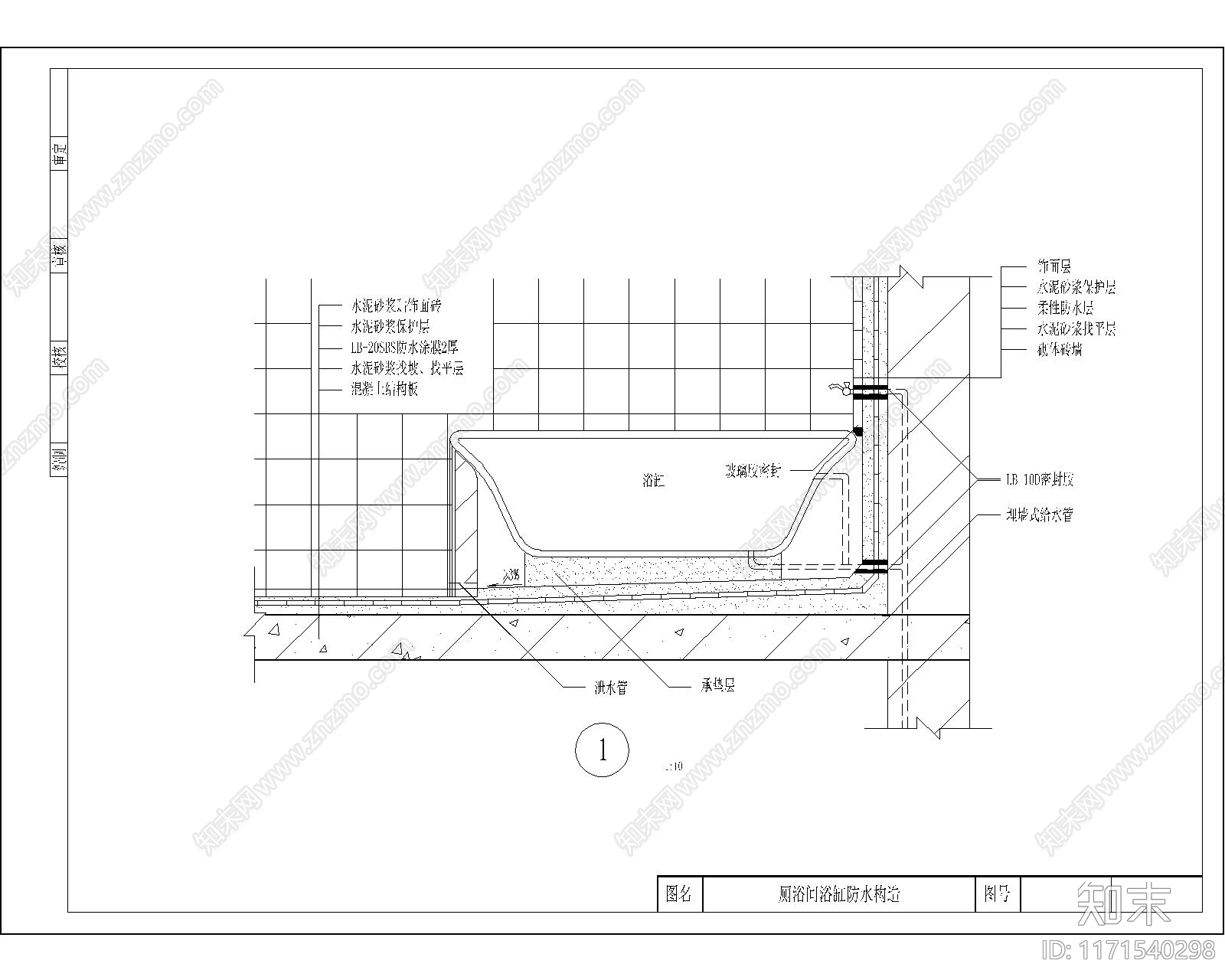 现代卫浴设施施工图下载【ID:1171540298】