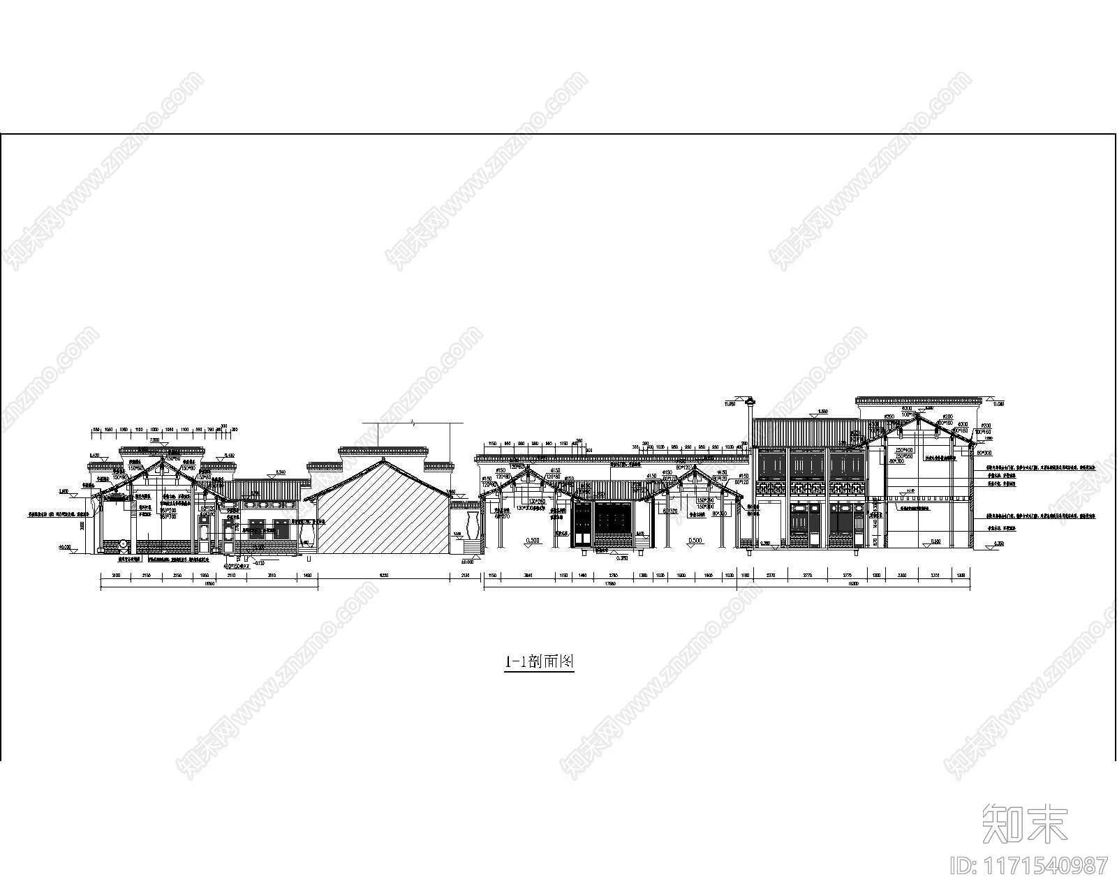 新中式会议中心建筑施工图下载【ID:1171540987】