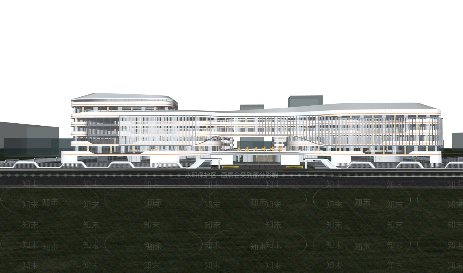 现代学校建筑SU模型下载【ID:1171541212】