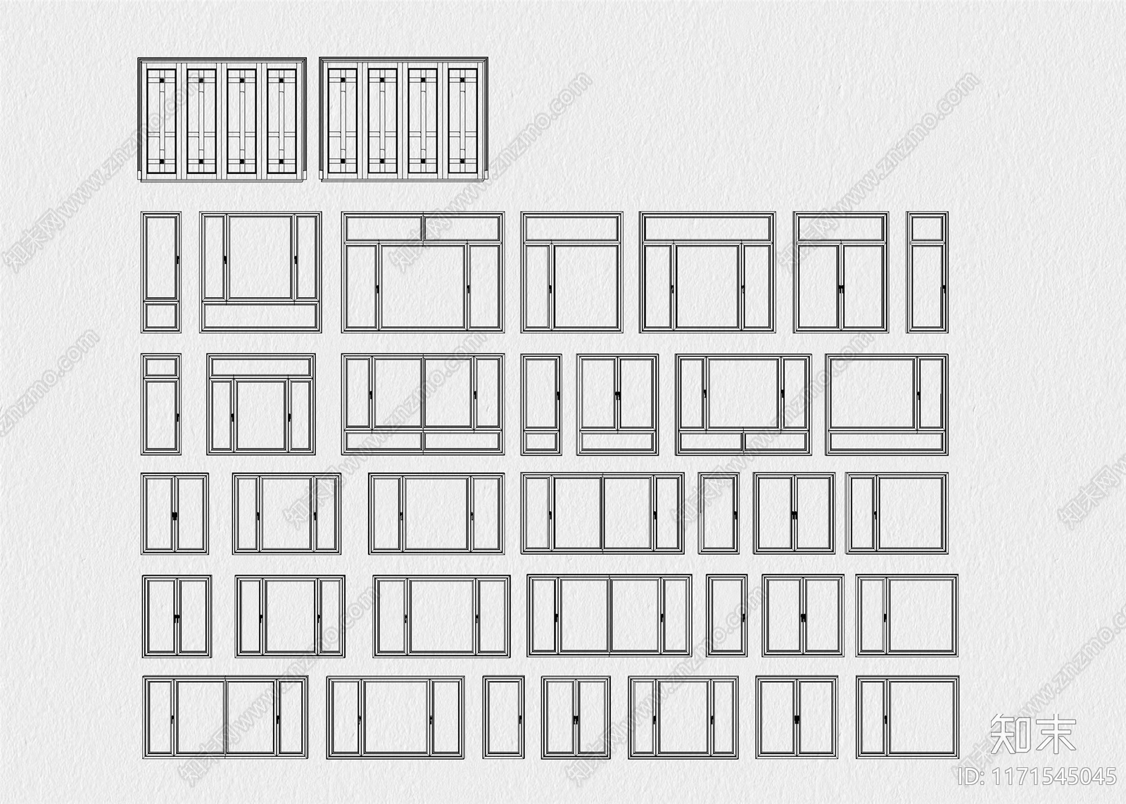 现代工装图库cad施工图下载【ID:1171545045】