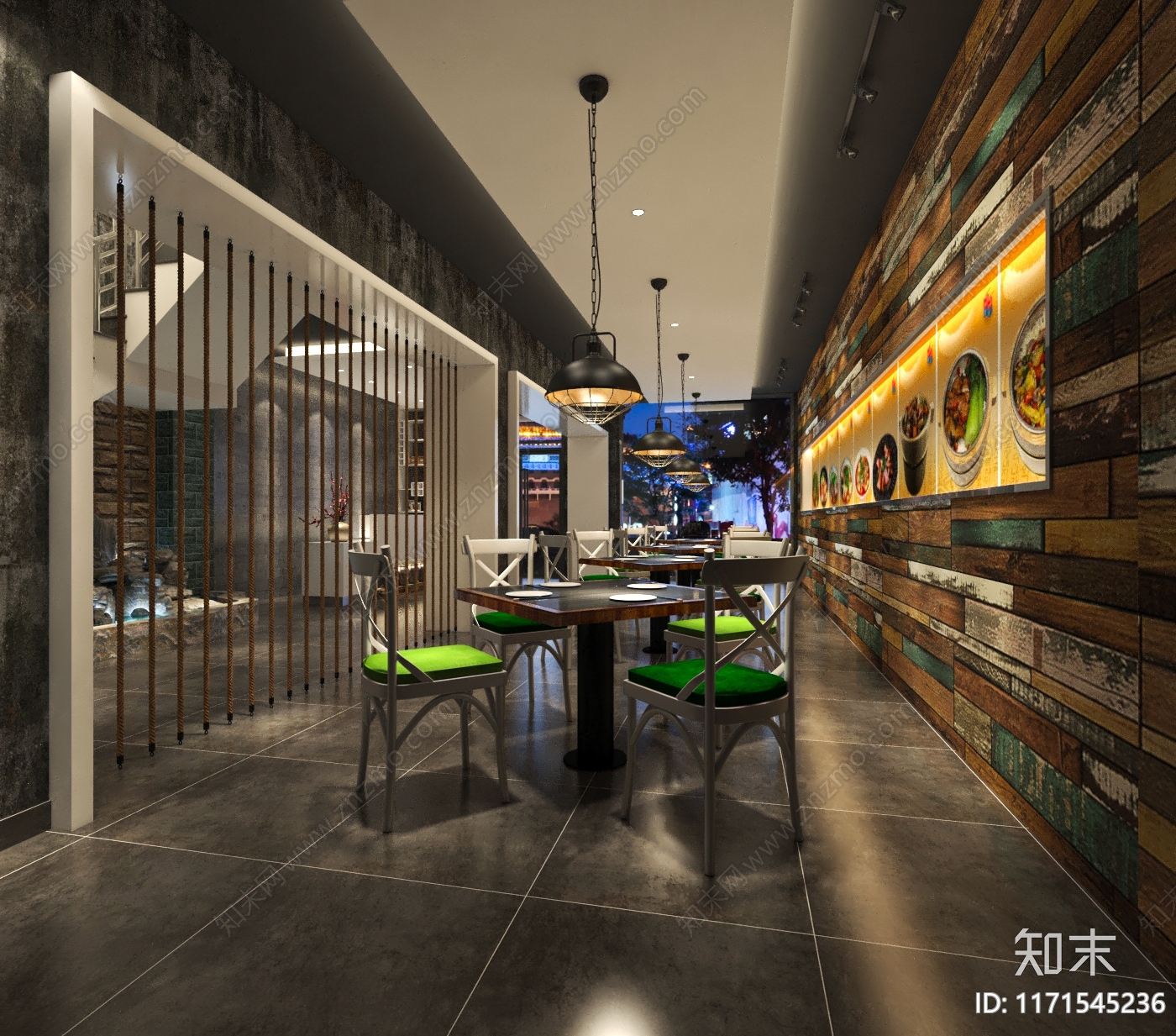 工业现代西餐厅3D模型下载【ID:1171545236】