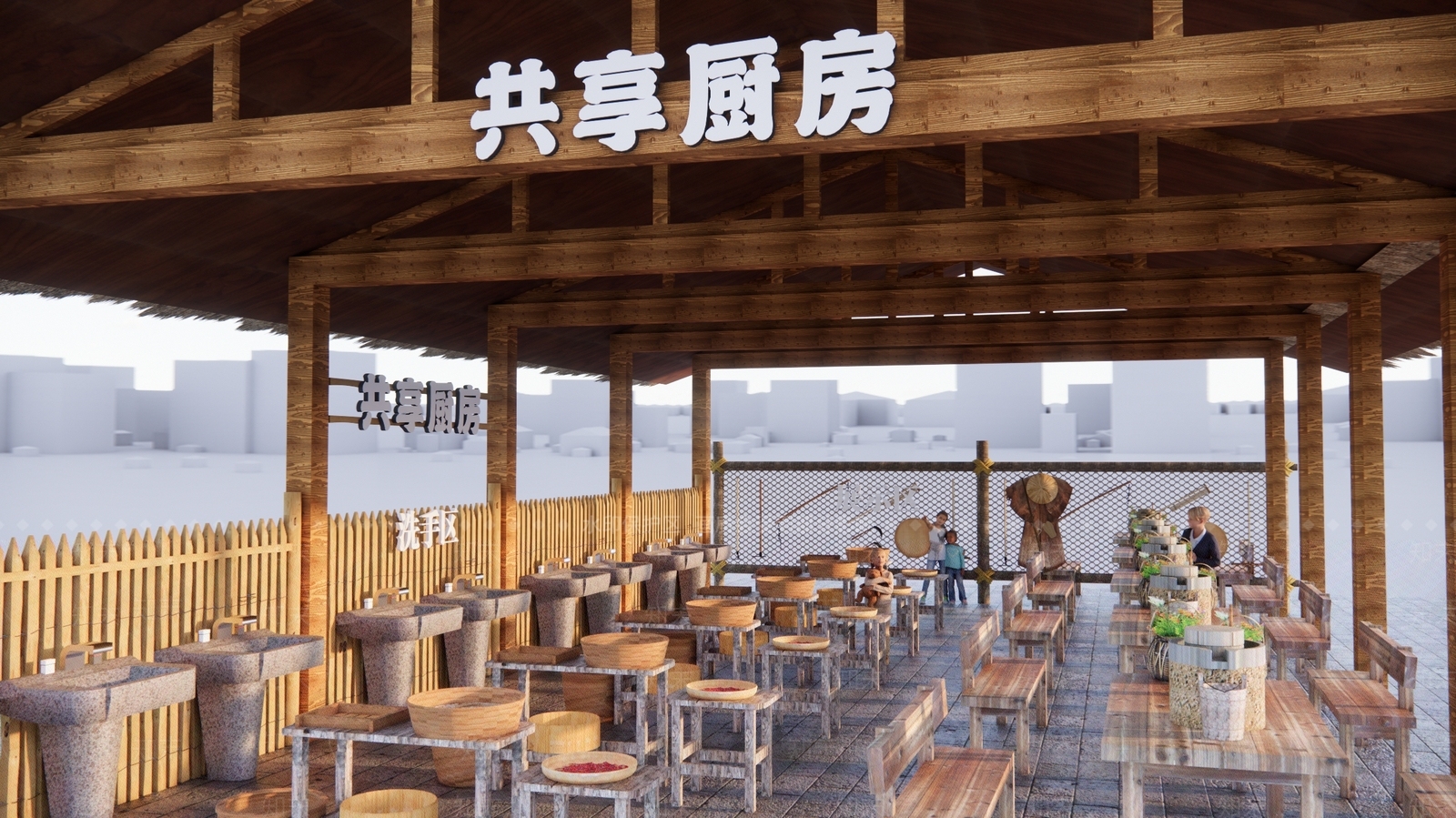 新中式研学教室SU模型下载【ID:1171546387】
