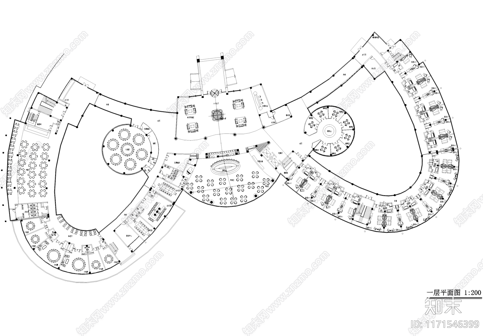 现代酒店施工图下载【ID:1171546399】