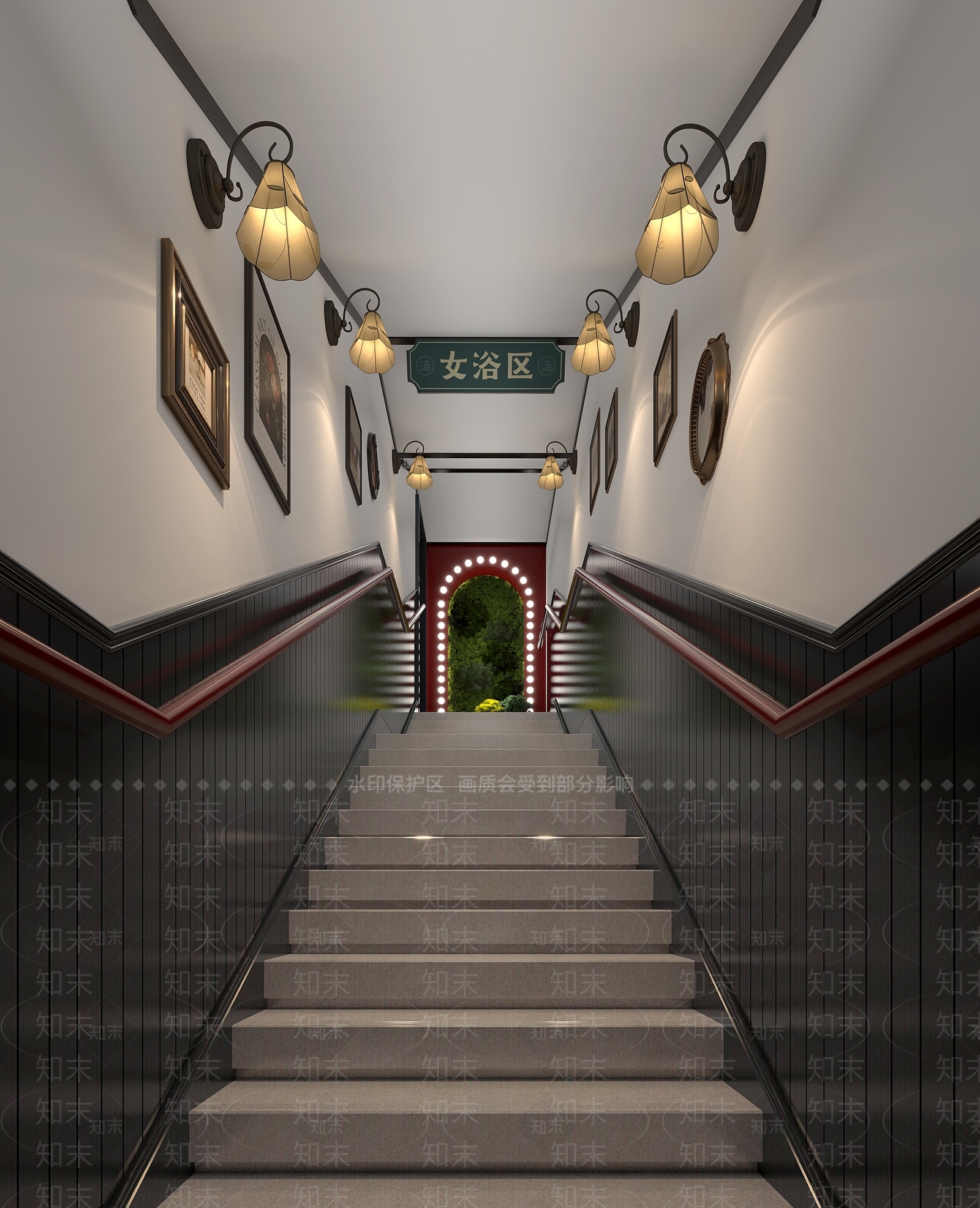 复古新中式足浴店3D模型下载【ID:1171550497】