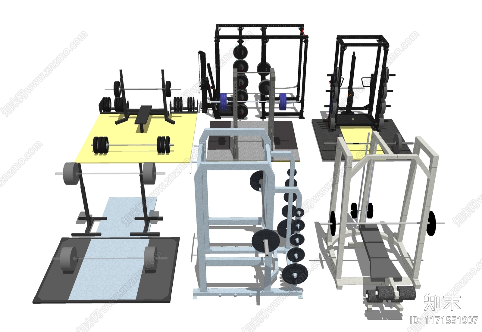 健身器材SU模型下载【ID:1171551907】