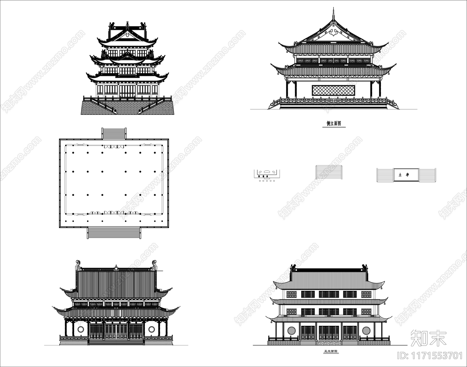 中式古建施工图下载【ID:1171553701】