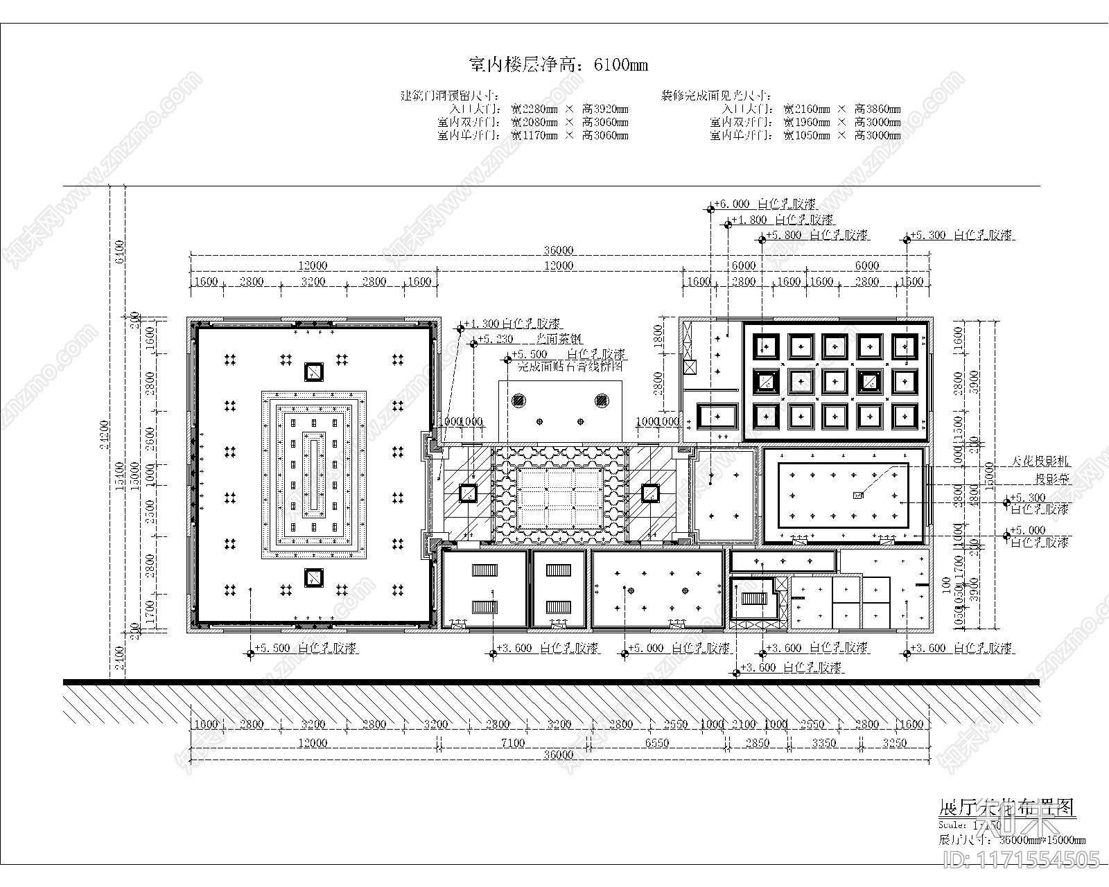 现代售楼处cad施工图下载【ID:1171554505】