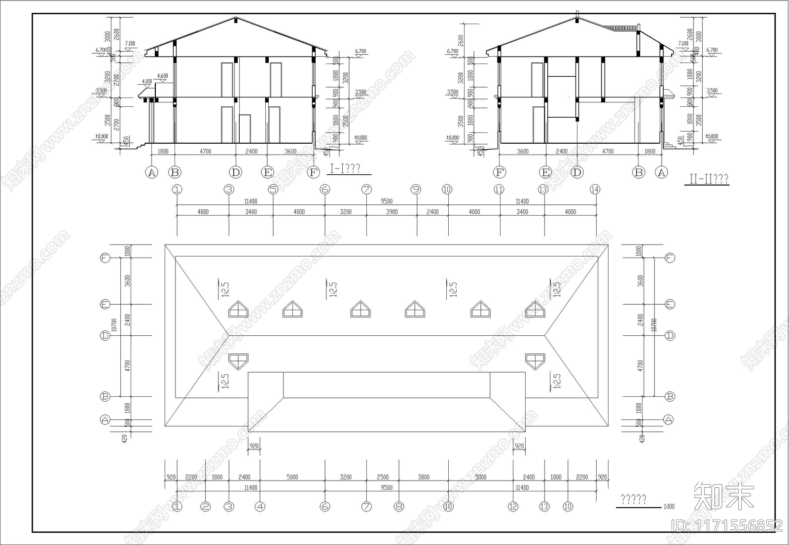 现代别墅建筑cad施工图下载【ID:1171556852】