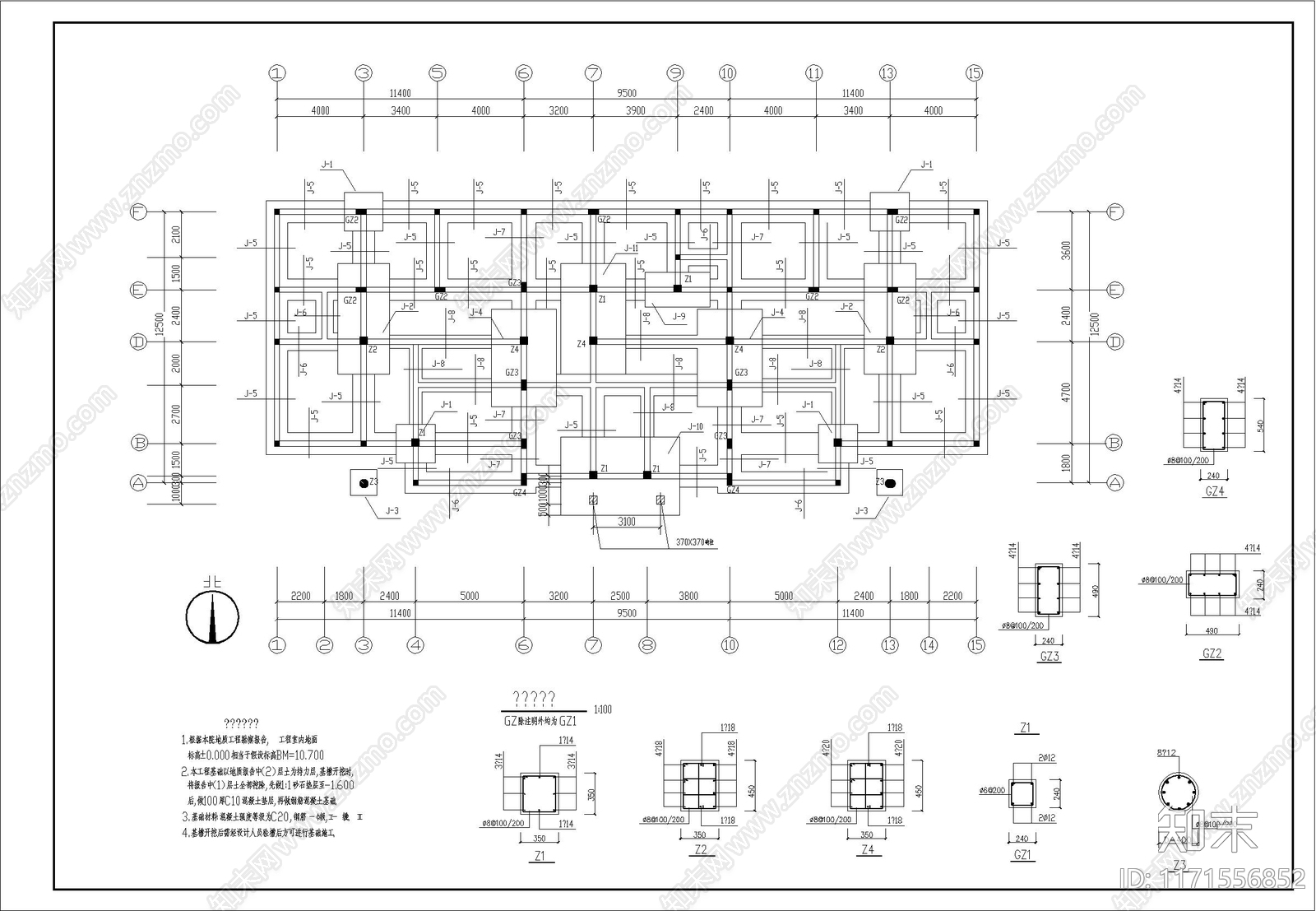 现代别墅建筑cad施工图下载【ID:1171556852】