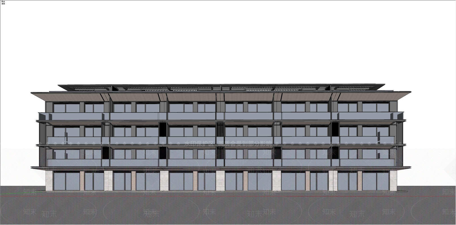 现代新中式多层住宅SU模型下载【ID:1171560777】