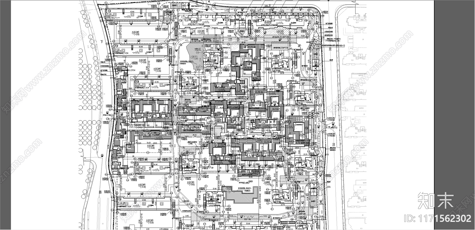 现代住宅楼建筑cad施工图下载【ID:1171562302】