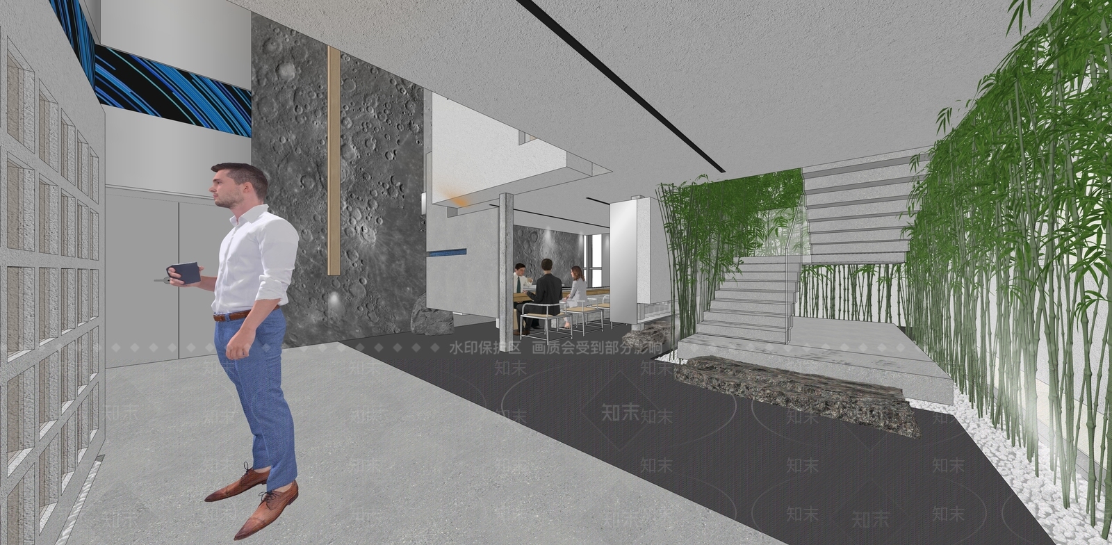 现代工业茶馆SU模型下载【ID:1171569757】