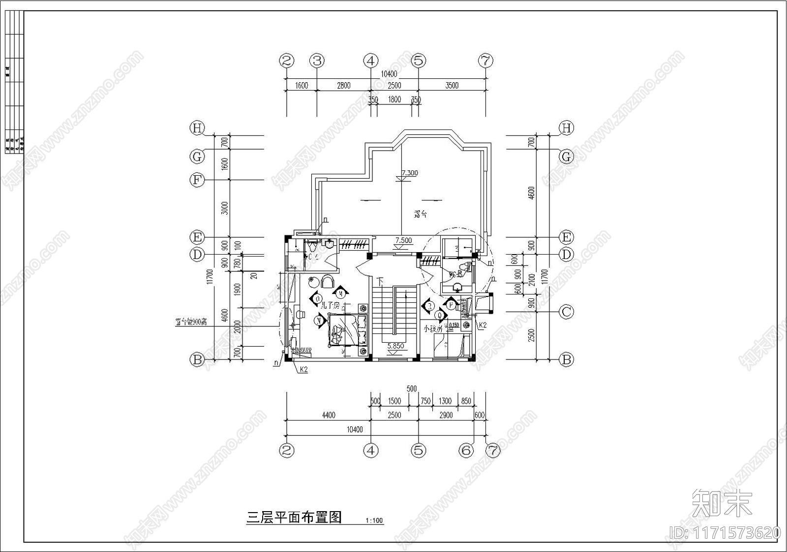 现代整体家装空间cad施工图下载【ID:1171573620】