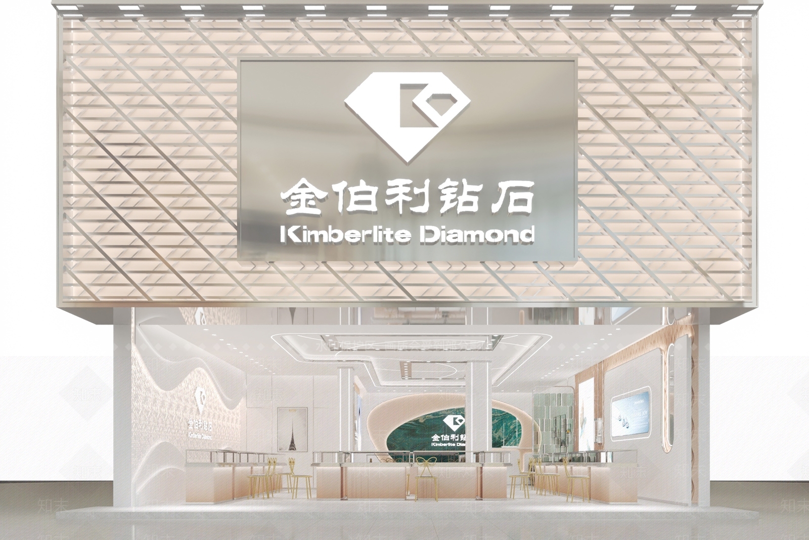 现代轻奢珠宝店3D模型下载【ID:1171576698】