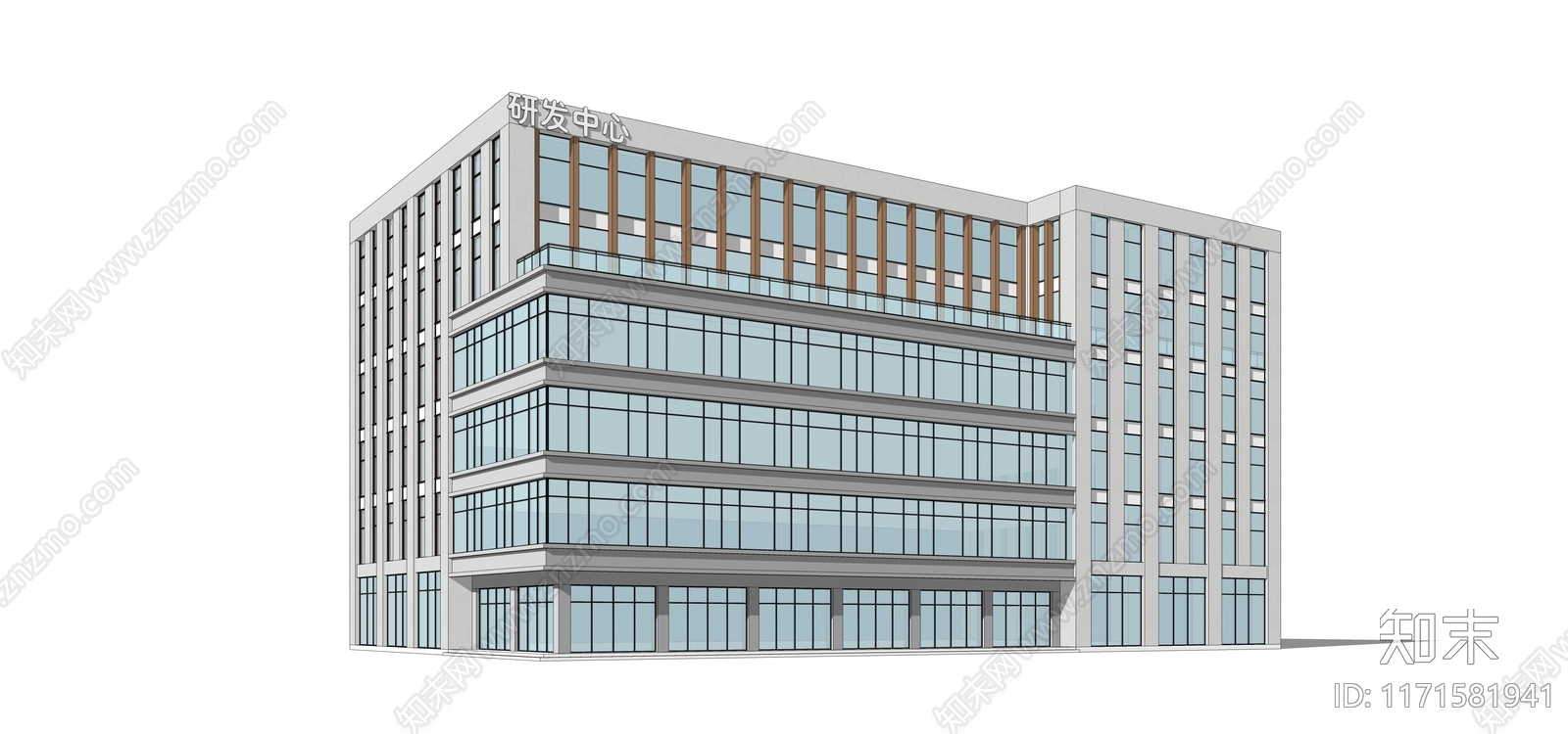 现代办公楼SU模型下载【ID:1171581941】