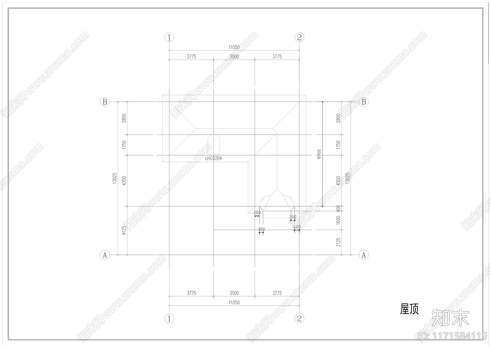 现代新中式别墅建筑cad施工图下载【ID:1171584115】