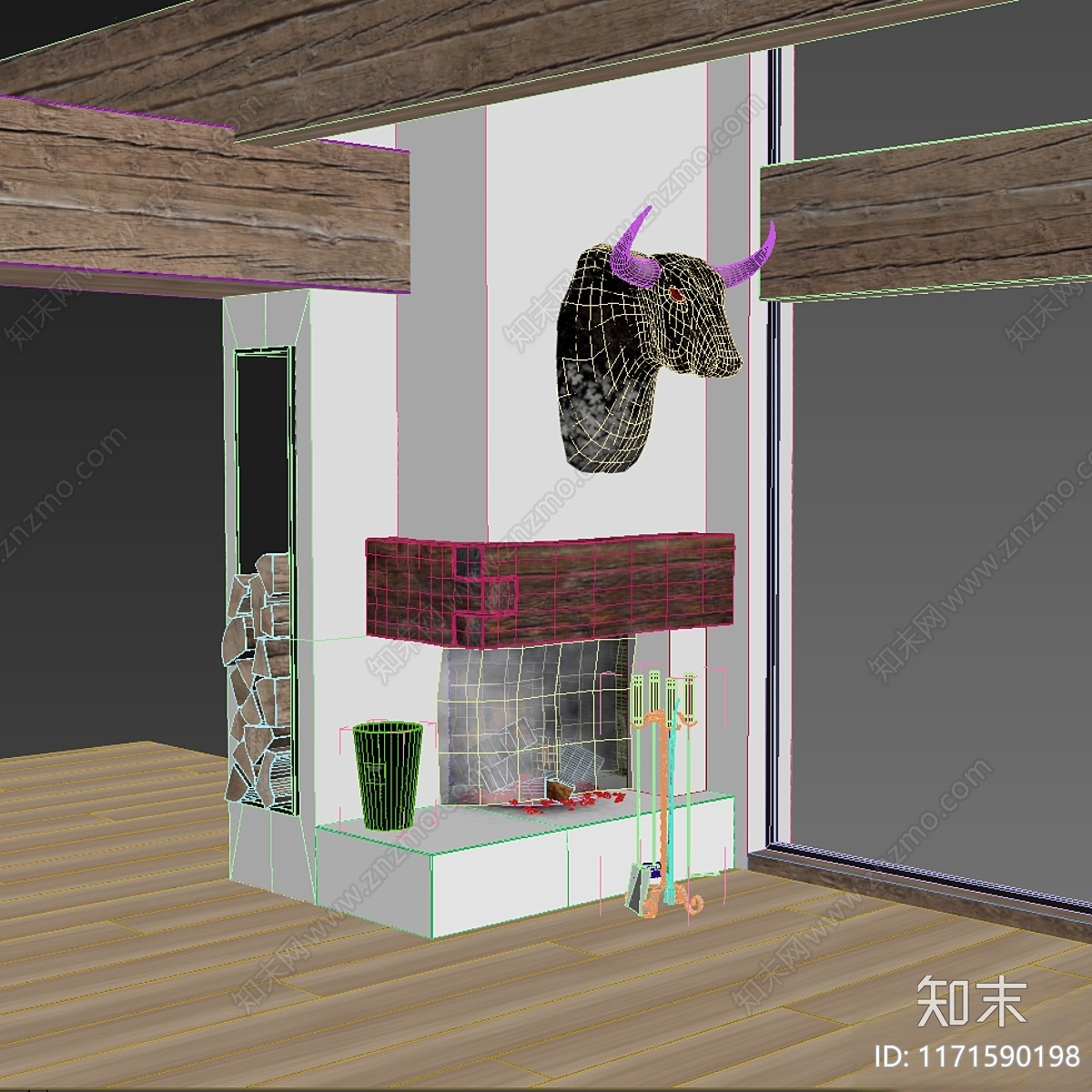 壁炉3D模型下载【ID:1171590198】