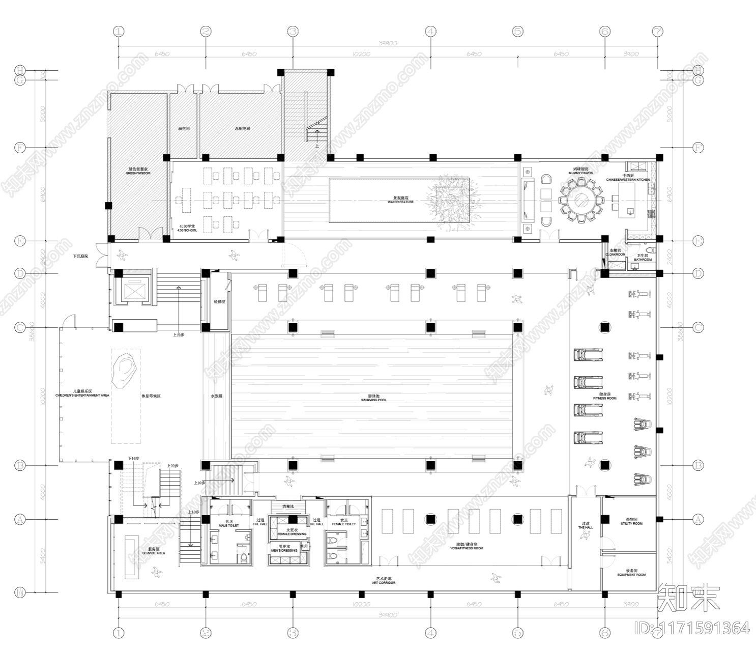 现代售楼处cad施工图下载【ID:1171591364】