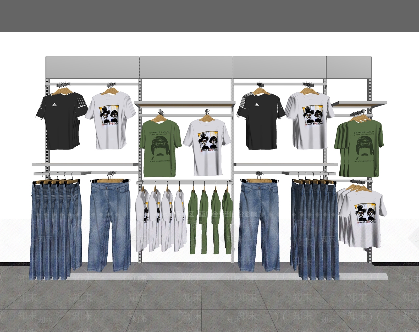 现代服装店SU模型下载【ID:1171594275】