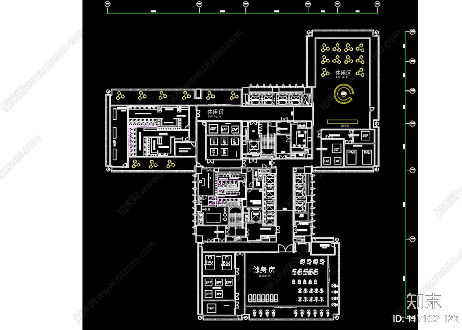 现代办公楼建筑cad施工图下载【ID:1171601123】